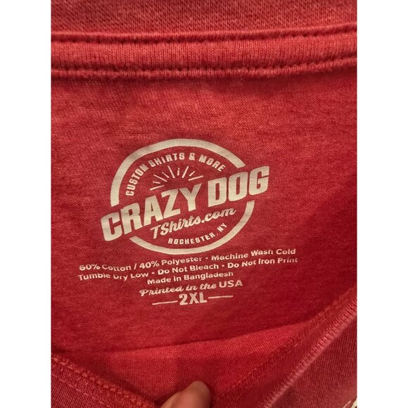 Bumps First Christmas Maternity T-Shirt Red Size 2XL Crazy Dog Brand Cotton/Poly - Picture 2 of 3